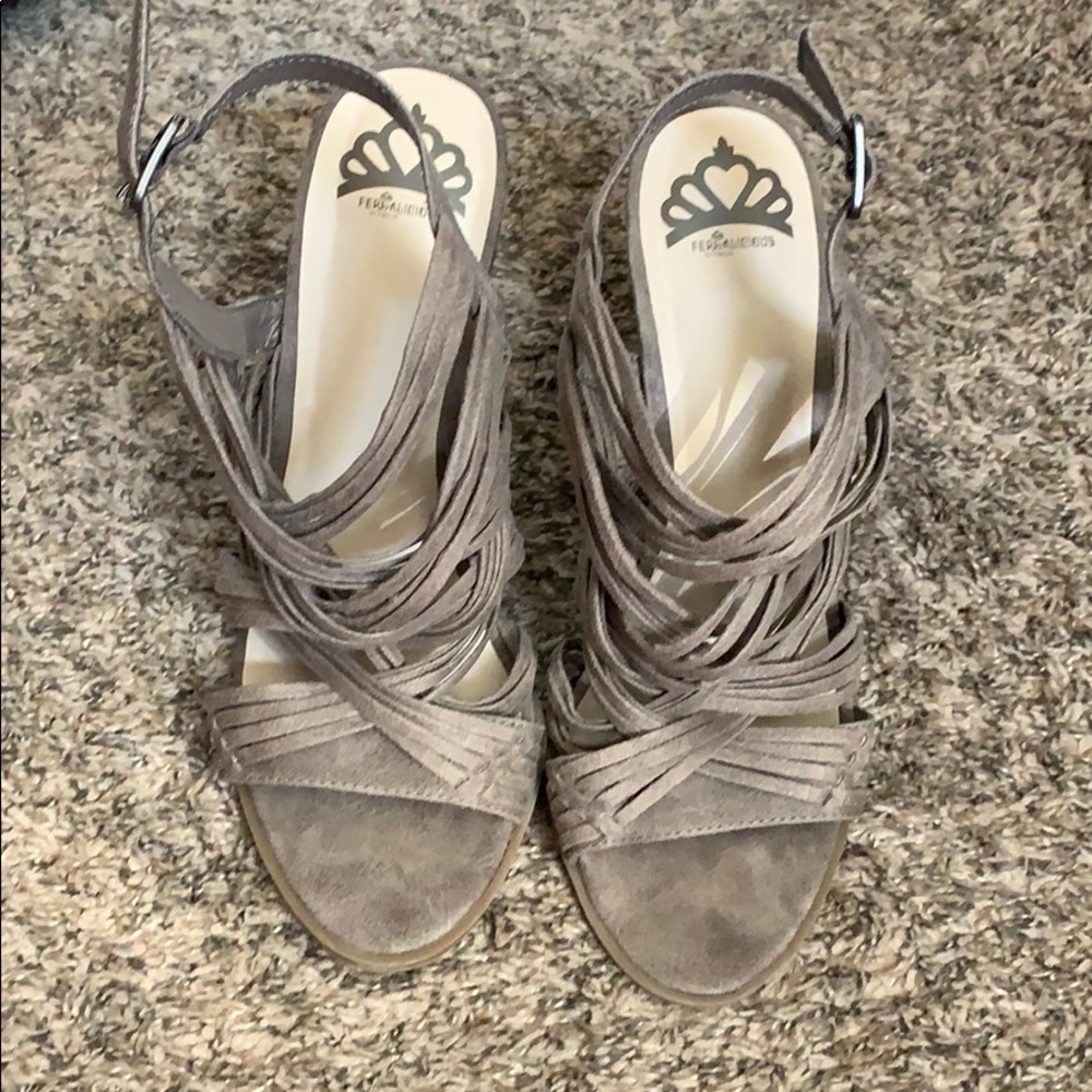 Fergalicious scrappy wedge sandal
